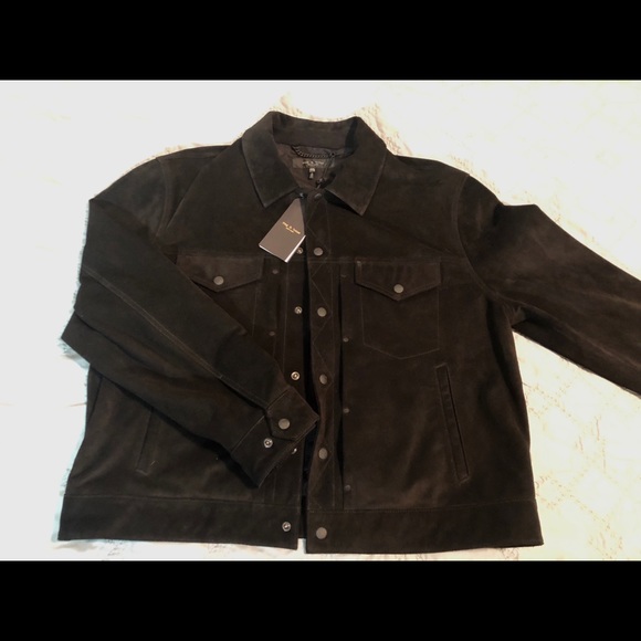 rag & bone suede trucker jacket